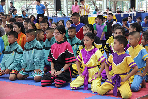 การแข่งขันกระบี่กระบอง เพื่อสืบสานวัฒนธรรมไทย จัดโดยสาขาพลศึกษา คณะศึกษาศาสตร์ ณ สนามกีฬาในร่ม ในวันที่ 5 กันยายน 2561